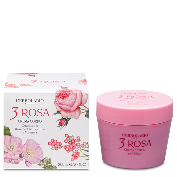 L'Erbolario 3 Rosa Crema Corpo 200 ml - Dolomiti e Natura
