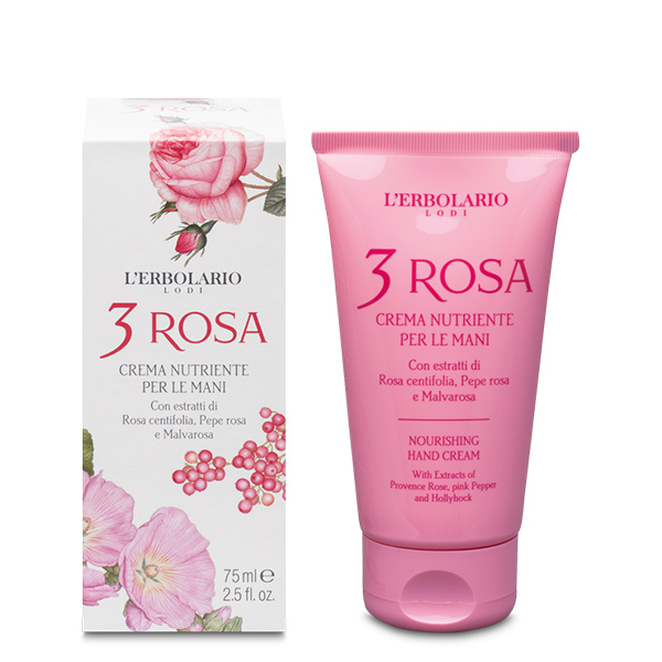 L'Erbolario 3 Rosa Crema Nutriente Per Le Mani 75 ml - Dolomiti e Natura