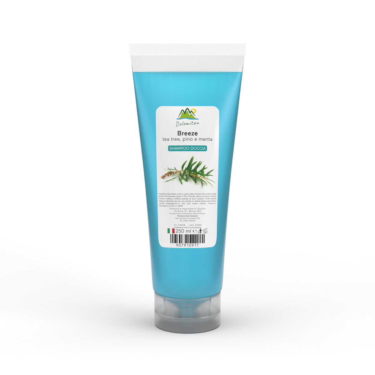 Breeze Tea Tree, Pino e Menta Shampoo Doccia 250 ml - Dolomiti e Natura