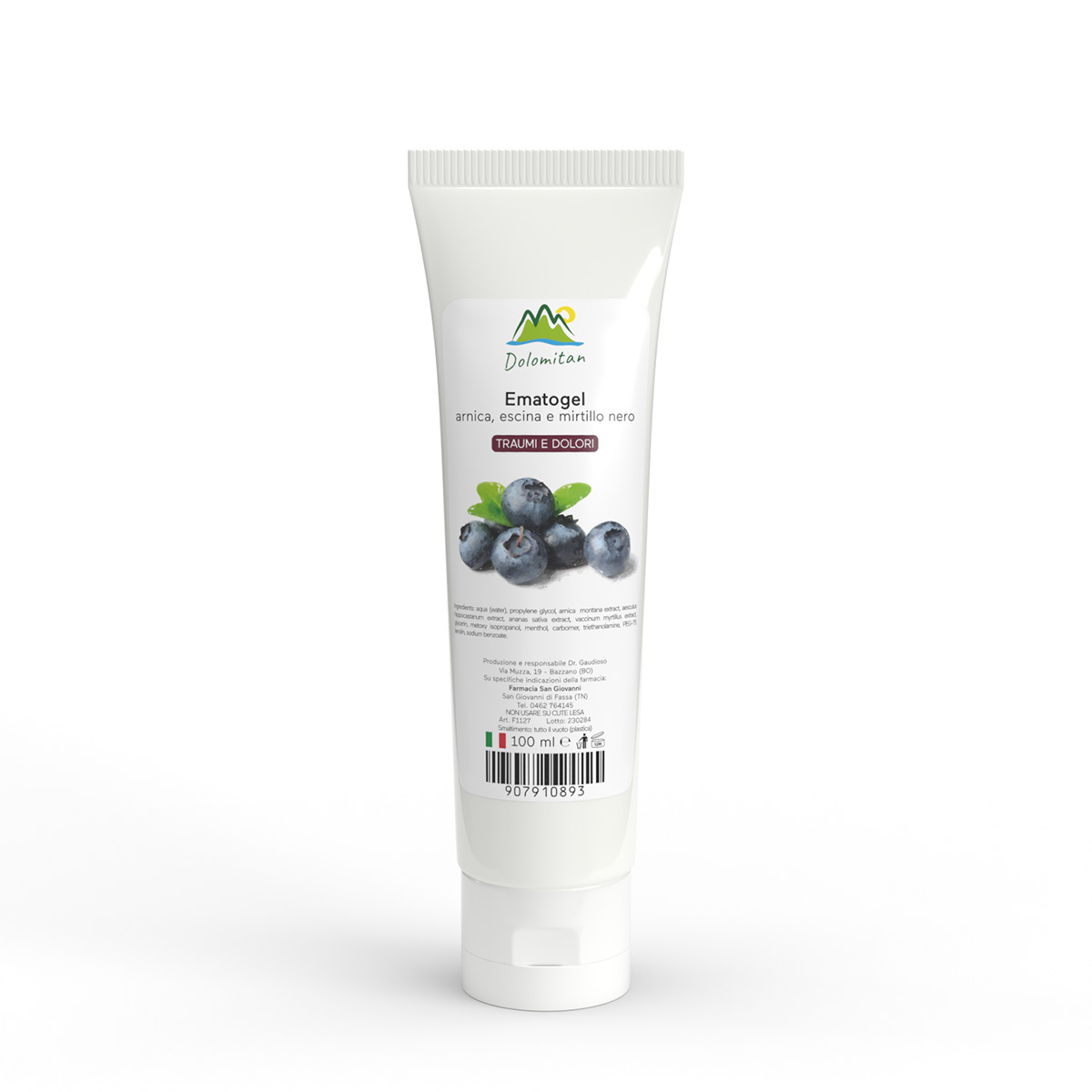 Ematogel Arnica, Escina e Mirtillo Nero Traumi e Dolori 100 ml - Dolomiti e Natura