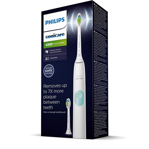 SoniCare Protective Clean 4300 Series Light Blue Spazzolino Elettrico Sonico - Dolomiti e Natura
