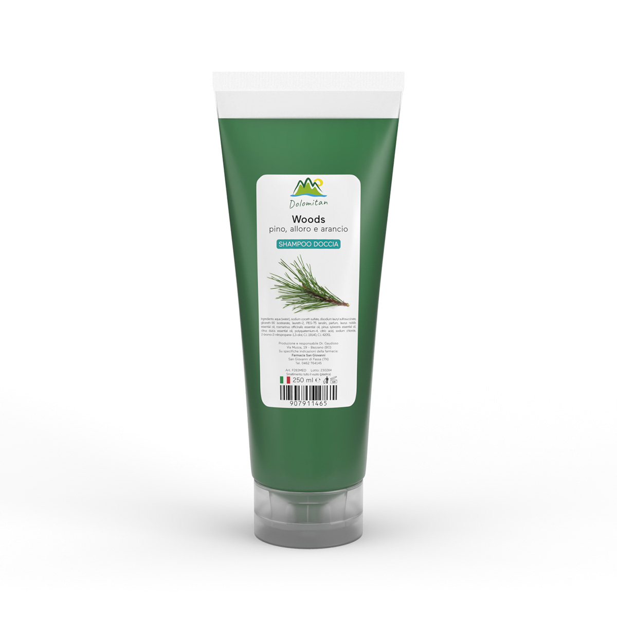 Woods Pino, Alloro e Arancio Shampoo Doccia 250 ml - Dolomiti e Natura