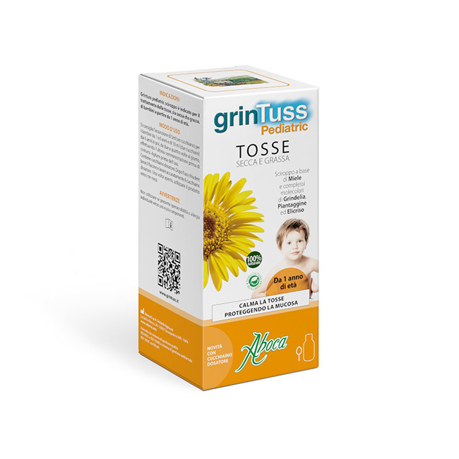 Aboca GrinTuss Pediatric Sciroppo 180 g - Dolomiti e Natura