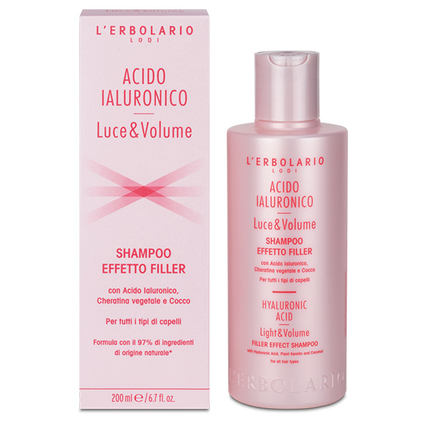 L'Erbolario Acido Ialuronico Shampoo Effetto Filler 200 ml - Dolomiti e Natura