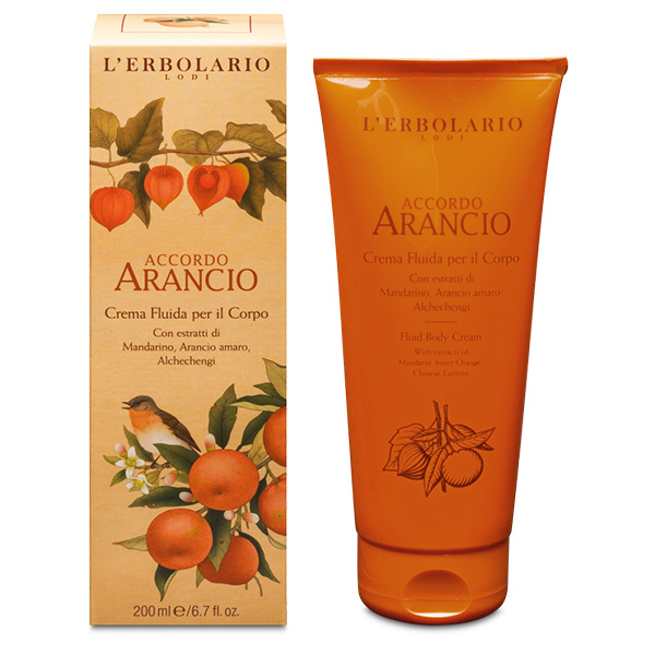 L'Erbolario Accordo Arancio Crema Fluida Per Il Corpo 200 ml - Dolomiti e Natura