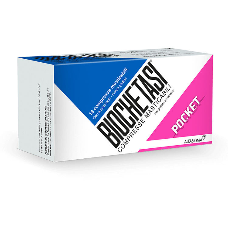 Biochetasi Pocket 18 Compresse Masticabili - Dolomiti e Natura