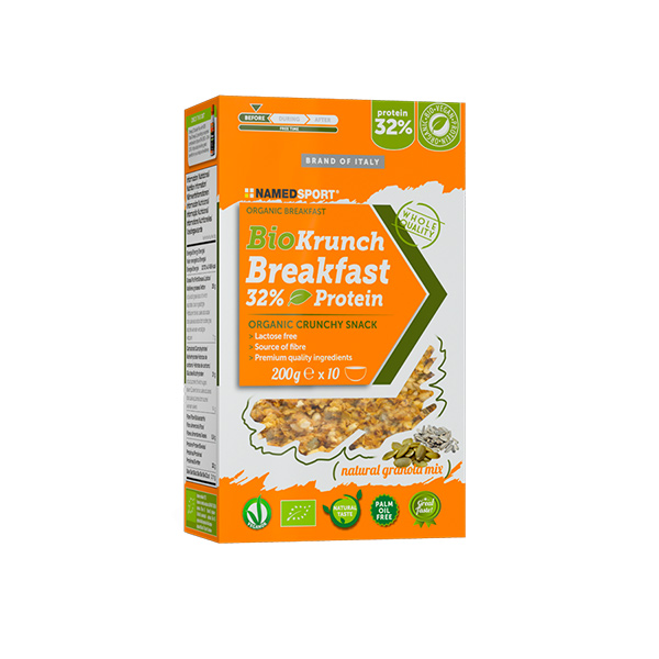 Named Sport BioKrunch Breakfast 32% Protein Natural Granola Mix 200 g - Dolomiti e Natura