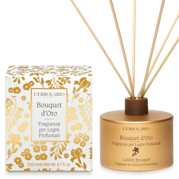L'Erbolario Bouquet D'Oro Fragranza Per Legni Profumati 200 ml - Dolomiti e Natura