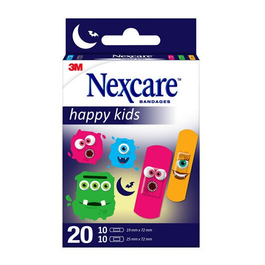 Nexcare Cerotti Happy Kids 20 Pezzi Assortiti - Dolomiti e Natura