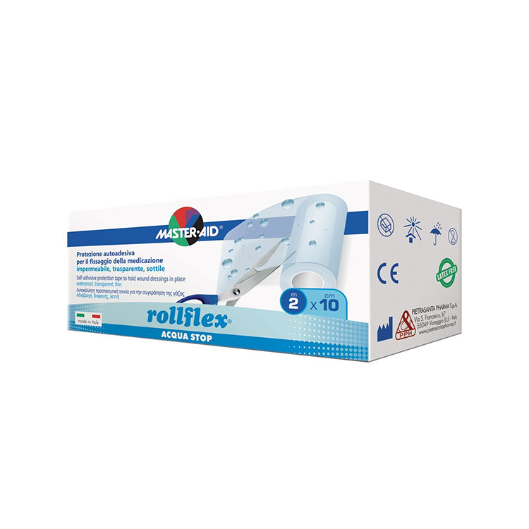 Master-Aid Rollflex Acqua Stop Protezione Autoadesiva m 2 x 10 cm - Dolomiti e Natura