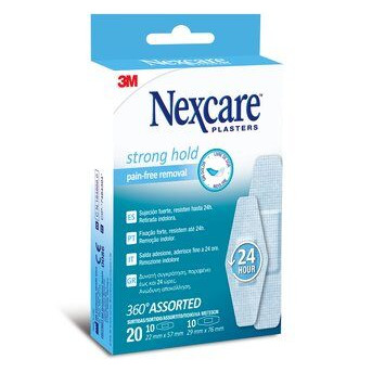 Cerotti Impermeabili Nexcare Strong Hold 360° 20 Pezzi Assortiti - Dolomiti e Natura
