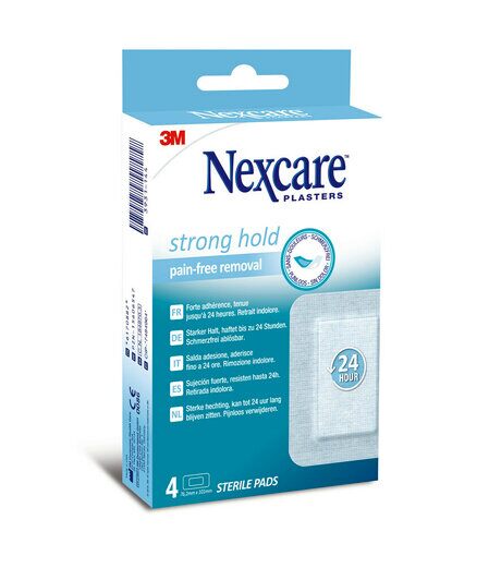 Cerotti Nexcare Strong Hold 76,2 mm x 101 mm 4 Pezzi - Dolomiti e Natura