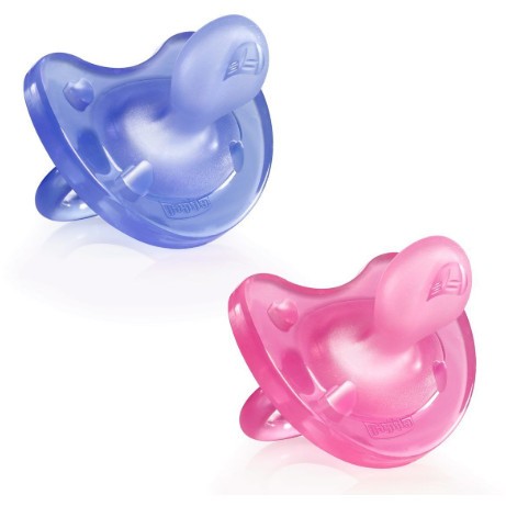Chicco Gommotto Physio Silicone Bimba 6-12m 2 Pezzi - Dolomiti e Natura