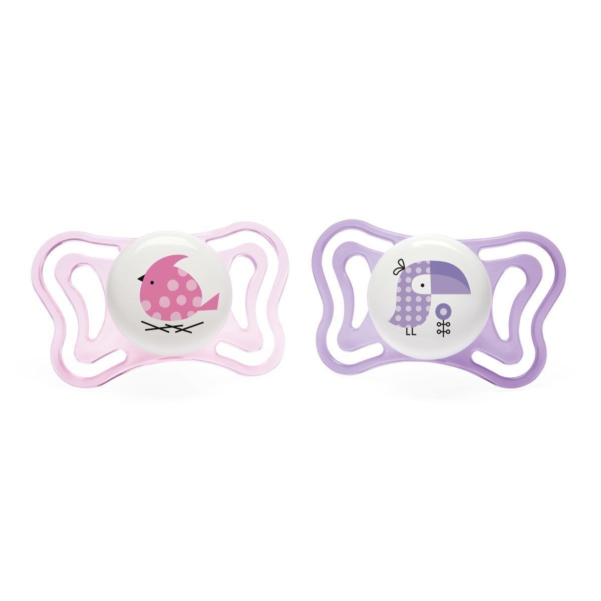 Chicco Succhietto Light Girl Silicone 2-6m 2 Pezzi - Dolomiti e Natura