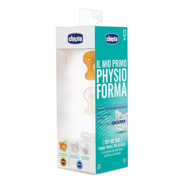 Chicco Trymebox Physioforma Gommotto 3 Succhietti - Dolomiti e Natura