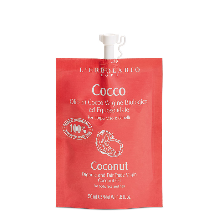 L'Erbolario Cocco Olio di Cocco Vergine Biologico ed Equosolidale 50 ml - Dolomiti e Natura