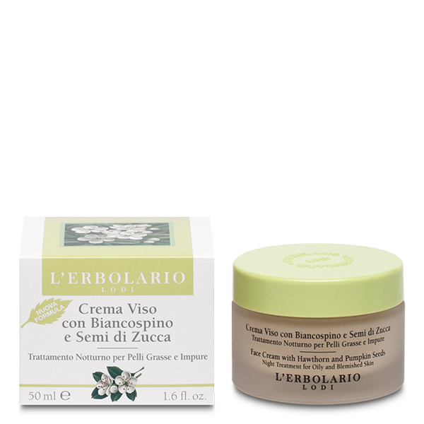 L'Erbolario Crema Viso Con Biancospino E Semi Di Zucca 50 ml - Dolomiti e Natura