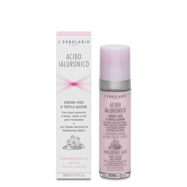 L'Erbolario Acido Ialuronico Crema Viso Per Pelli Normali E Secche 50 ml - Dolomiti e Natura