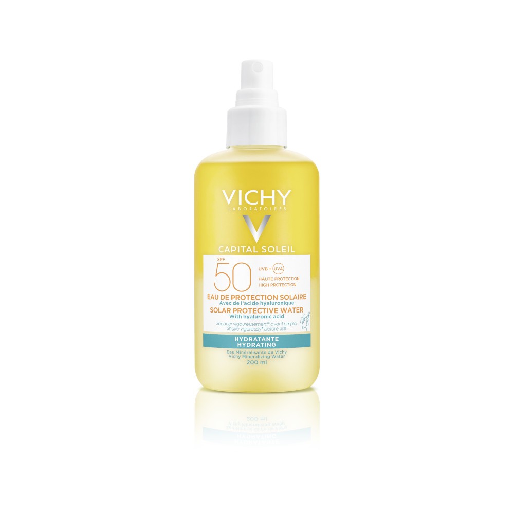 Vichy Acqua Solare Spray Corpo Con Azione Protettiva Ed Idratante 50+SPF 200 ml - Dolomiti e Natura