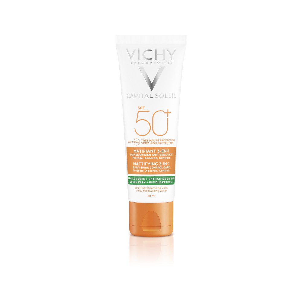 Vichy Capital Soleil Trattamento Opacizzante 3 In 1 SPF 50+ 50 ml - Dolomiti e Natura