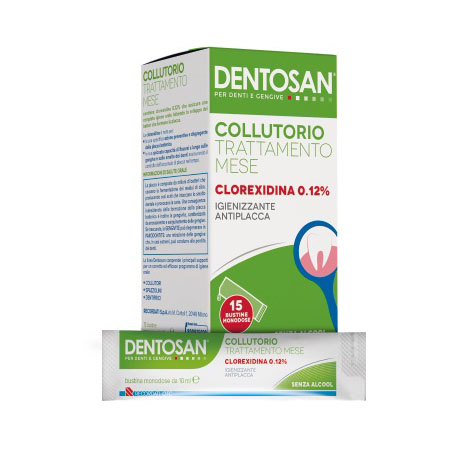 Dentosan Collutorio Clorexidina 0,12% 15 Bustine - Dolomiti e Natura