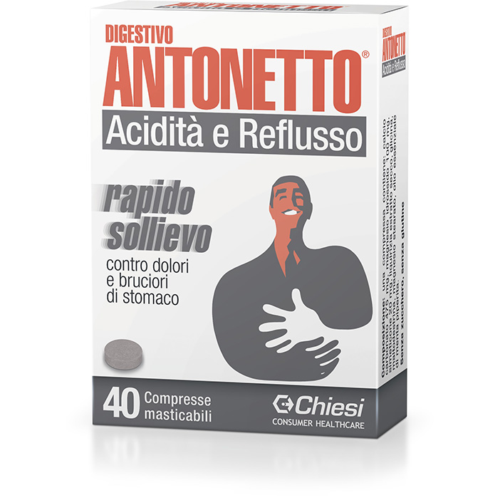 Digestivo Antonetto Acidità e Reflusso 40 Compresse Masticabili - Dolomiti e Natura