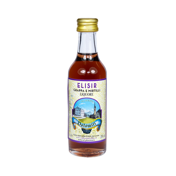 Ciasa Soldà Elisir Grappa E Mirtilli 5 cl - Dolomiti e Natura