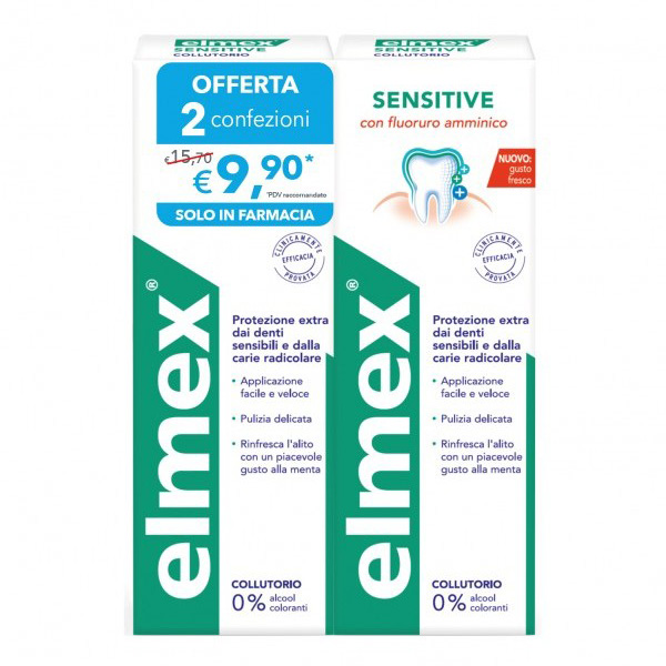Elmex Sensitive Collutorio 2 x 400 ml - Dolomiti e Natura