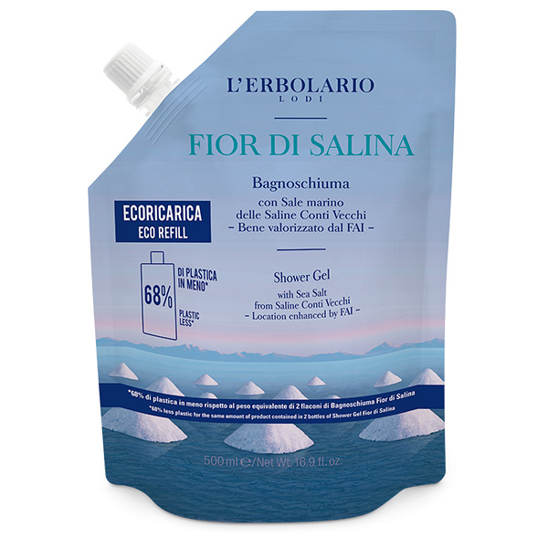 L'Erbolario Fior Di Salina EcoRicarica Bagnoschiuma 500 ml - Dolomiti e Natura