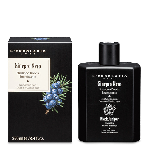 L'Erbolario Ginepro Nero Shampoo Doccia Energizzante 250 ml - Dolomiti e Natura