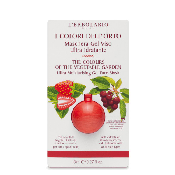 L'Erbolario I Colori Dell'Orto Rosso Maschera Gel Viso Ultra Idratante 8 ml - Dolomiti e Natura