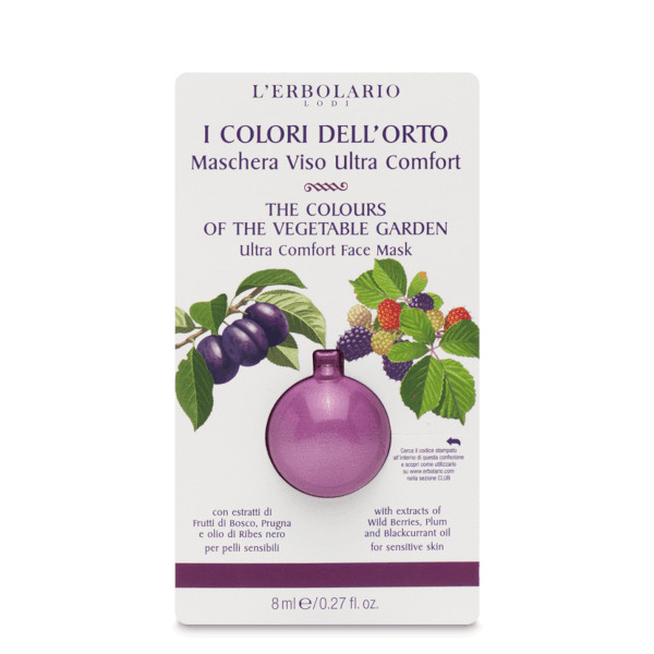 L'Erbolario I Colori Dell'Orto Viola Maschera Viso Ultra Comfort 8 ml - Dolomiti e Natura