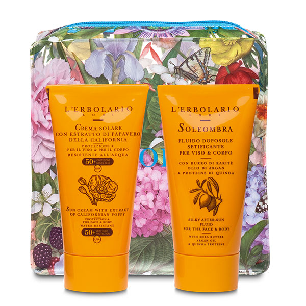 L'Erbolario Il Sole In Viaggio - Pochette Turchese SPF 50+ - Dolomiti e Natura