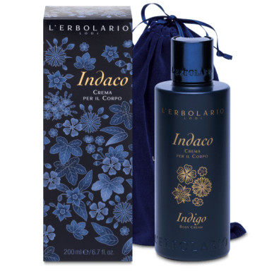 L'Erbolario Indaco Crema Corpo Edizione Limitata Sacchetto Di Velluto 200 ml - Dolomiti e Natura