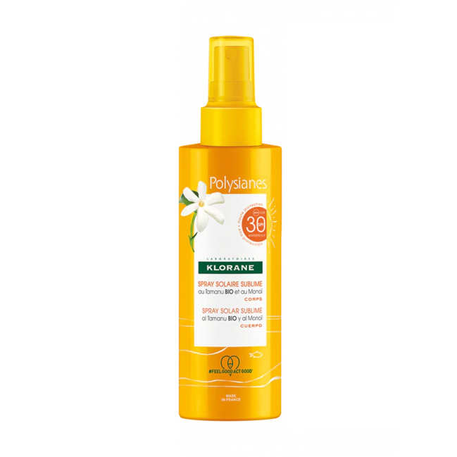 Klorane Polysianes Spray Solare Sublime Corpo SPF 30 200 ml - Dolomiti e Natura