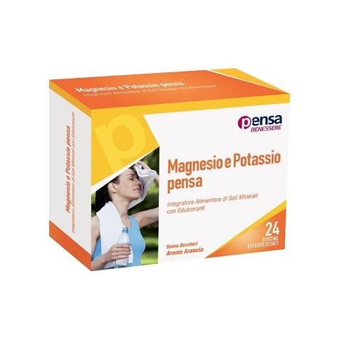 Magnesio E Potassio Pensa 24 Bustine Gusto Arancia - Dolomiti e Natura
