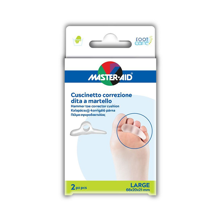 Master-Aid Foot Care Cuscinetto Protezione Dita A Martello Large 2 Pezzi - Dolomiti e Natura