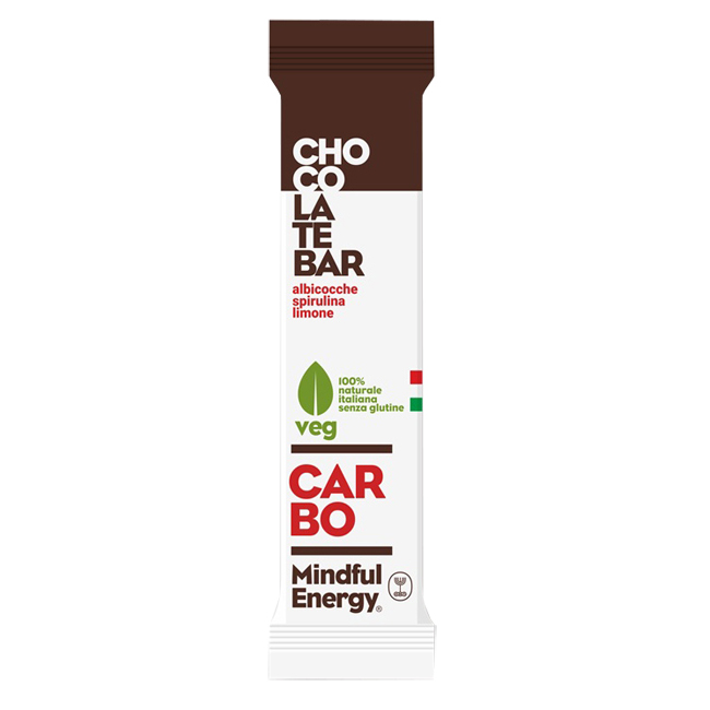 Mindful Energy Carbo Chocolate Bar Albicocche-Spirulina-Limone 60 g - Dolomiti e Natura