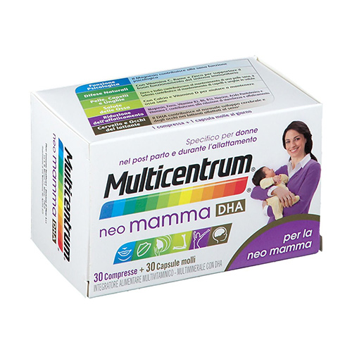 Multicentrum Neo Mamma DHA 30 Compresse + 30 Capsule Molli - Dolomiti e Natura