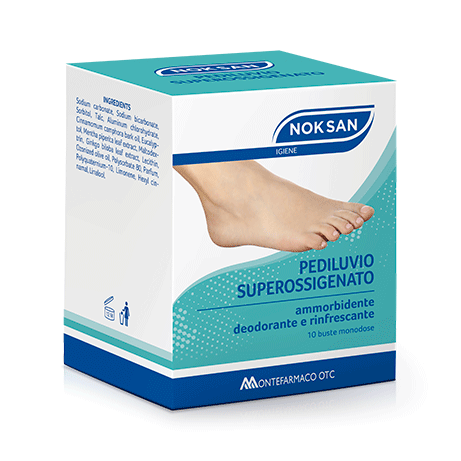 Nok San Pediluvio Superossigenato 10 Bustine Da 25 g - Dolomiti e Natura