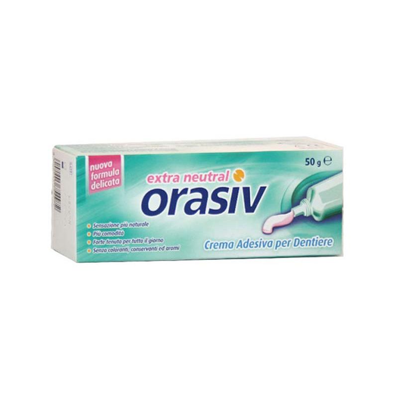 Orasiv Super Crema Adesiva per Dentiere Extra Neutral 50 g - Dolomiti e Natura