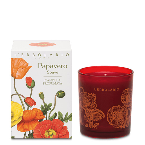 L'Erbolario Papavero Soave Candela Profumata - Dolomiti e Natura
