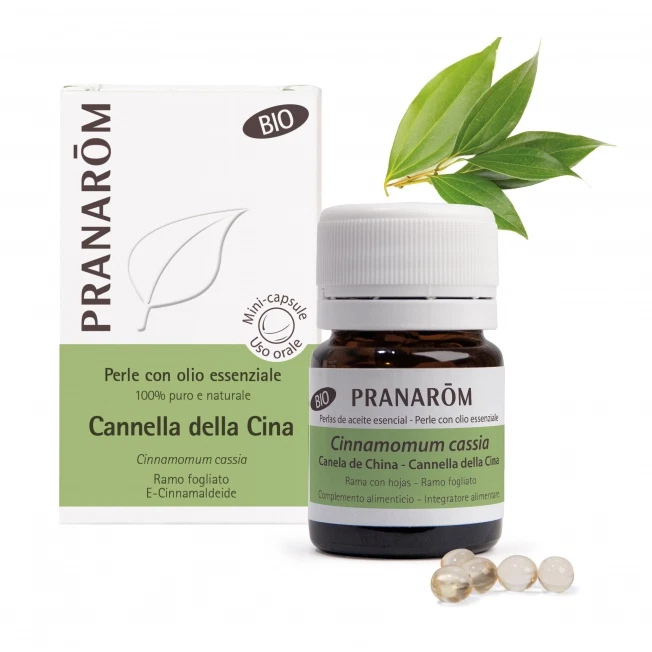 Pranarom Cannella Della Cina Perle Con Olio Essenziale Bio 60 Perle - Dolomiti e Natura