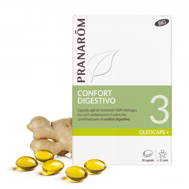 Pranarom Oleocaps 3 Confort Digestivo 30 Capsule - Dolomiti e Natura