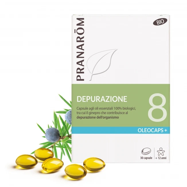 Pranarom Oleocaps 8 Depurazione 30 capsule - Dolomiti e Natura