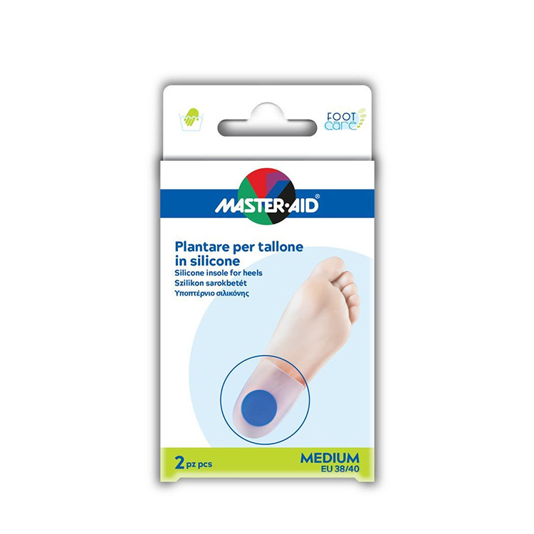 Master-Aid Foot Care Plantare Per Tallone Silicone Medium EU 38/40 2 Pezzi - Dolomiti e Natura