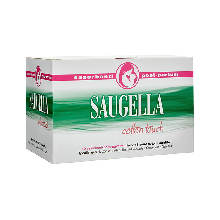 Saugella Cotton Touch Assorbenti Post Partum 10 Pezzi - Dolomiti e Natura
