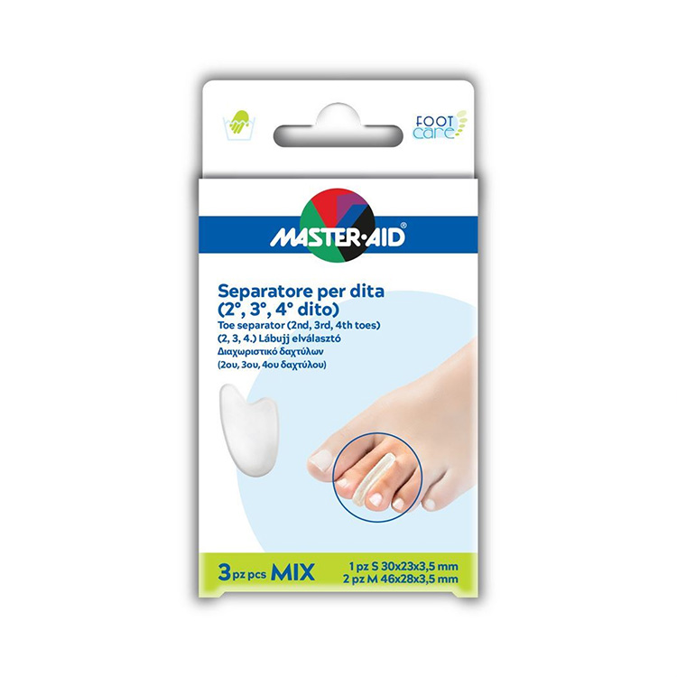 Master-Aid Foot Care Separatore Dita Mix 1 Pezzo S, 2 Pezzi M - Dolomiti e Natura