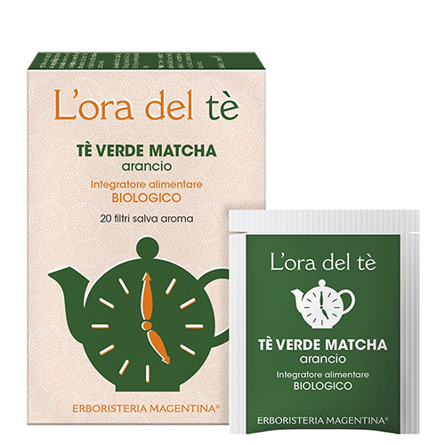 Erboristeria Magentina Tè Verde Matcha Arancia Bio 20 Filtri - Dolomiti e Natura