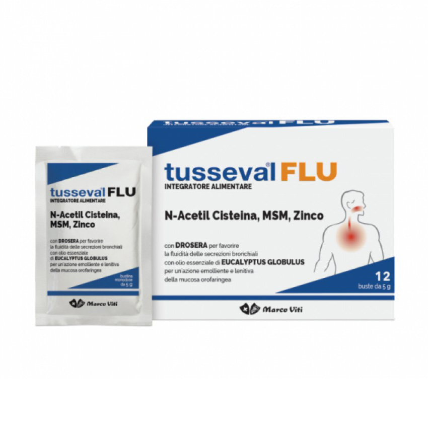 Tusseval Flu 12 Bustine Solubili - Dolomiti e Natura